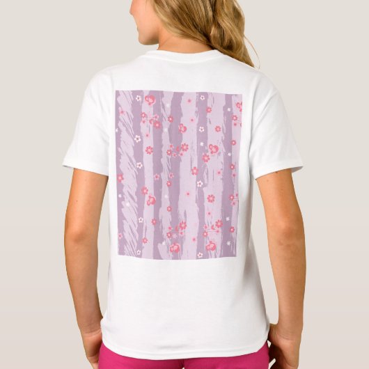 Meisjes Basic T-Shirt – Vlindertuin (Achterkant)