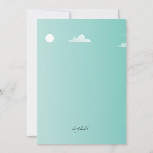 Meisjes Basken in de zon Uitnodiging (Achterkant)