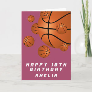 Meisjes Basketbal Ballen Gefeliciteerd Met Je Verj Kaart
