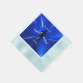 Meisjes Basketbal Blauw Verjaardag Servet (Hoek)