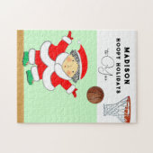 Meisjes Basketbal Kerstcadeau Legpuzzel (Horizontaal)