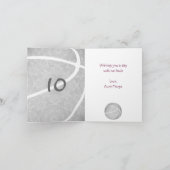 Meisjes Basketbal Licht Grijs Sport Verjaardag Kaart (Binnen)