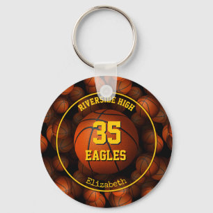 Meisjes basketbal op maat sleutelhanger