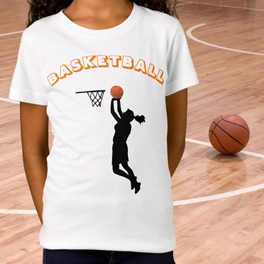 Meisjes Basketbal Shoot Hoops T-shirt