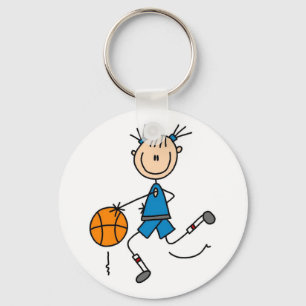 Meisjes Basketbal Speler T-shirts en Cadeaus Sleutelhanger