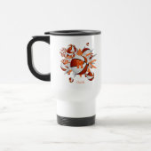 Meisjes basketbal sterren sinaasappel wit reisbeker (Links)