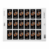 Meisjes Basketbal Waterverf gepersonaliseerd Etiket (Full Sheet)