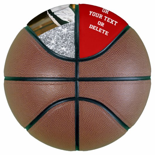 Meisjes Basketball Ball met je FOTO, tekst, kleur Basketbal (Rechts)