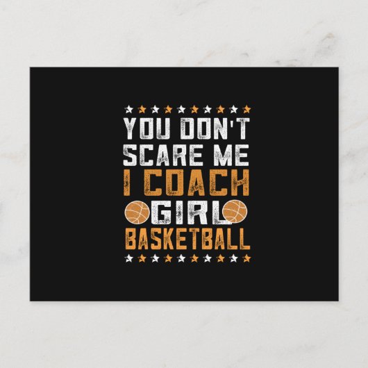 Meisjes Basketball Coach | Basketballiefhebber Briefkaart (Voorkant)
