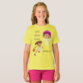 Meisjes Basketball "Let s Shoot Hoops" Aangepast T-shirt (Voorkant volledig)