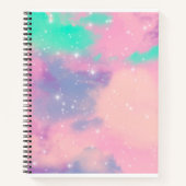 Meisjes Basketball met Waterverf achtergrond meisj Notitieboek (Voorkant)