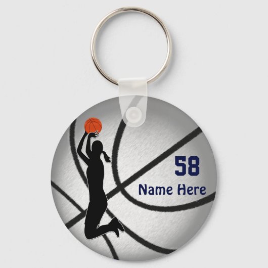 Meisjes, Basketball Party Favor Ideas, Basketball Sleutelhanger (Voorkant)