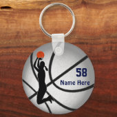 Meisjes, Basketball Party Favor Ideas, Basketball Sleutelhanger (Voorkant)