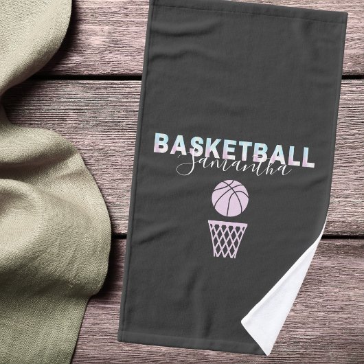 Meisjes Basketball Player Gepersonaliseerde hologr Handdoek