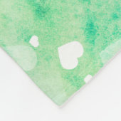 Meisjes Basketball Waterverf met drijvende harten Fleece Deken (Hoek)