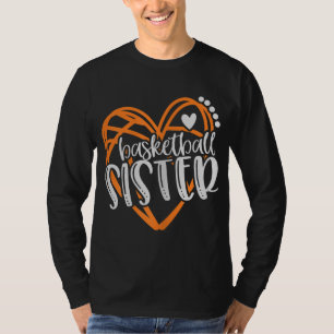 Meisjes Basketball Zuster Hartstoornissen T-shirt