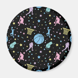 Meisjes Basketbalspelers - Sterren Patroon Magneet