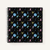 Meisjes Basketbalspelers - Sterren Patroon Notitieboek (Voorkant)