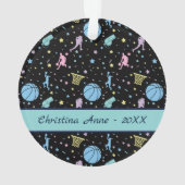 Meisjes Basketbalspelers - Sterren Patroon Ornament (achterkant)