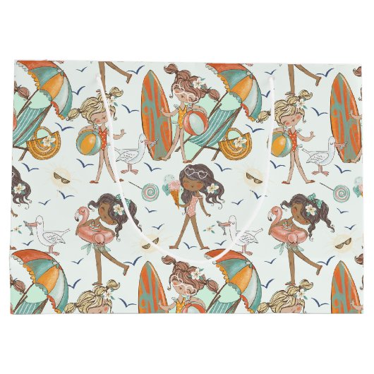 Meisjes Beach Party Groot Cadeauzakje (Achterkant)