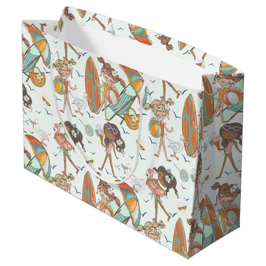 Meisjes Beach Party Groot Cadeauzakje (Achterkant Gekanteld)
