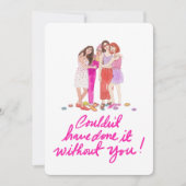 Meisjes Bedankt Vriendschap Zuster Wenskaart Feestdagenkaart (Voorkant)