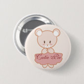 Meisjes Beer Ronde Button 5,7 Cm (Voorkant /achterkant)
