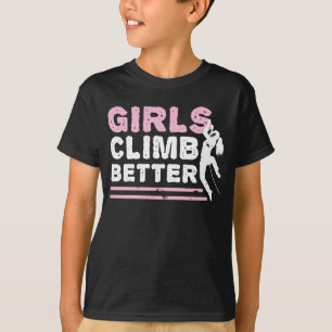 Meisjes beklimmen beter buitengebergte t-shirt