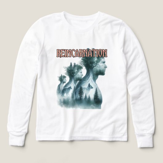 Meisjes Bella+Canvas Tri-blend T-shirt met lange m (Voorkant)