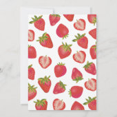 Meisjes Berry Eerste aardbei verjaardagsfeestje Kaart (Achterkant)