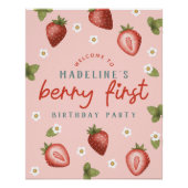 Meisjes Berry eerste Kinder eerste verjaardag welk Perfect Poster (Voorkant)