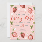 Meisjes Berry eerste Kinder zomerverjaardag Kaart (Voorkant)