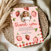 Meisjes Bes Eerst Kinderen 1e Verjaardag Foto Bedankkaart