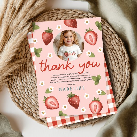 Meisjes Bes Eerst Kinderen 1e Verjaardag Foto Bedankkaart