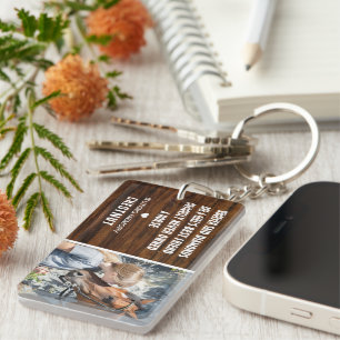 Meisjes beste vriend   Rustieke paard foto-herdenk Sleutelhanger