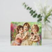 meisjes Beste vrienden Briefkaart (Staand voorkant)