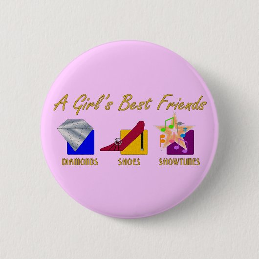 Meisjes beste vrienden Button (Voorkant)