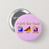 Meisjes beste vrienden Button (Voorkant /achterkant)