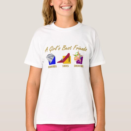 Meisjes beste vrienden Kinder T-Shirt (Voorkant)