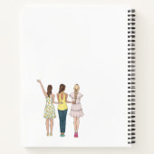 Meisjes Beste Vrienden Rustieke Hessiaanse Spiraal Notitieboek (Achterkant)