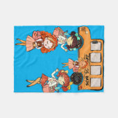 Meisjes Beste Vriendinnen die de Schoolbus Halen Fleece Deken (Voorkant (Horizontaal))