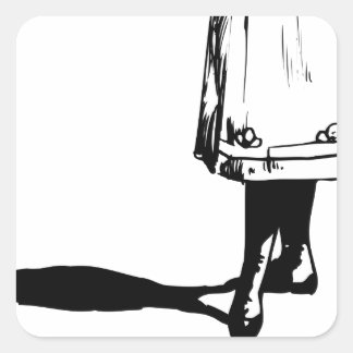 meisjes beter vierkante sticker