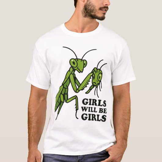 Meisjes bidden mantis t-shirt (Voorkant)