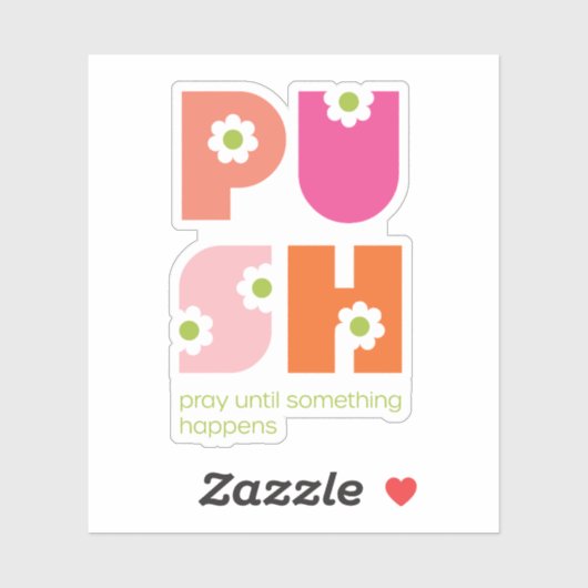 Meisjes bidden tot er iets gebeurt met roze Sinaas Sticker (Vel)