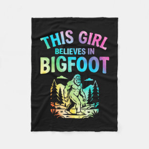 Meisjes bigfoot gelovige tie dye sasquatch cryptid fleece deken