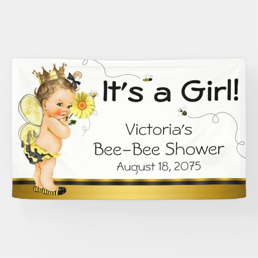 Meisjes Bij Baby Shower Spandoek (Horizontaal)