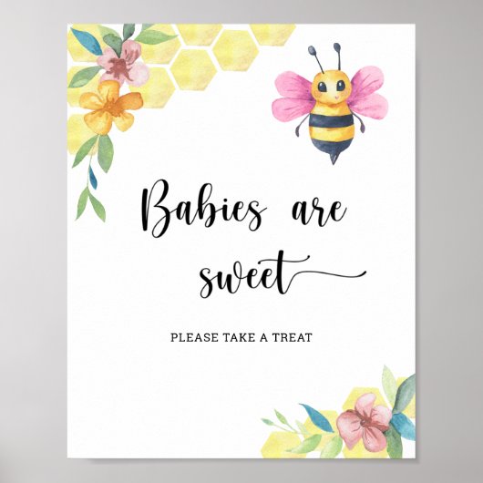 Meisjes Bij - baby's zijn lief Poster (Voorkant)