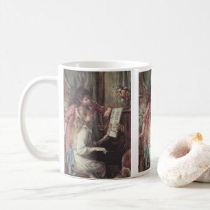 Meisjes bij de piano door Pierre Renoir Koffiemok