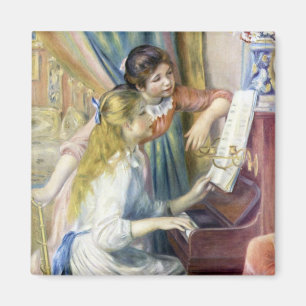 Meisjes bij de piano door Pierre Renoir Magneet