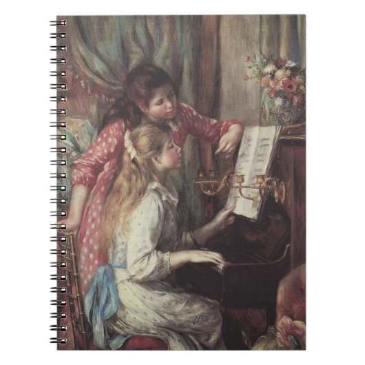 Meisjes bij de piano van Pierre Renoir Notitieboek (Voorkant)